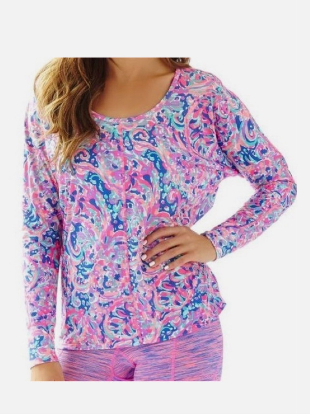 Luxletic Multi La Playa long sleeved shirt size Large